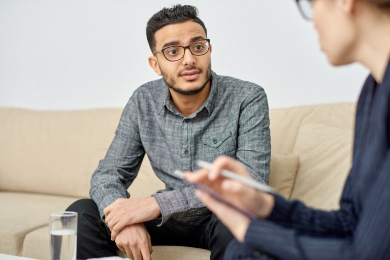 A person undergoing Therapy