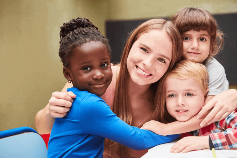 Classroom Assistant with fellow students