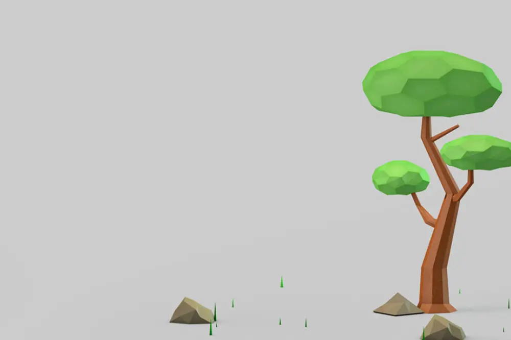 Cinema 4D: Low Poly Tree