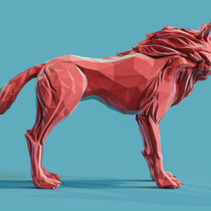 Cinema 4D: Low Poly Wolf