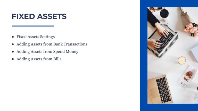 xero accounting - fixed assets