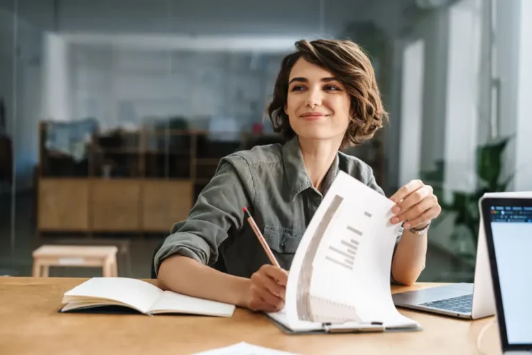 Woman writing personal statement
